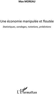 Produktbild: Une economie manipulee et floutee