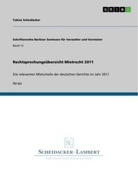 Produktbild: Rechtsprechungs&uuml;bersicht Mietrecht 2011