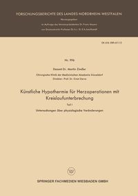 Produktbild: K&uuml;nstliche Hypothermie f&uuml;r Herzoperationen mit Kreislaufunterbrechung