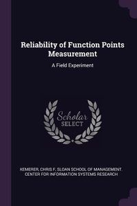 Produktbild: Reliability of Function Points Measurement
