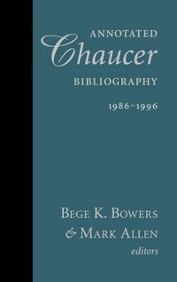 Produktbild: Annotated Chaucer Bibliography, 1986-1996