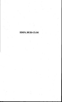 Produktbild: Eden, Huis-Clos - Une Paraboledu Dieu Critique