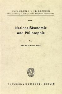 Produktbild: National&ouml;konomie und Philosophie.