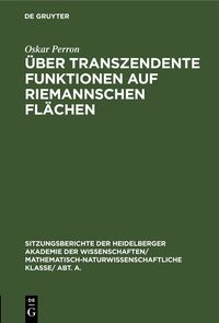 Produktbild: &Uuml;ber transzendente Funktionen auf Riemannschen Fl&auml;chen