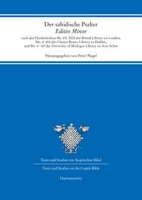 Produktbild: Der sahidische Psalter. Editio Minor