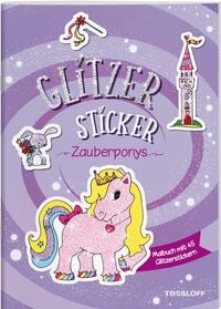 Produktbild: Glitzer-Sticker Malbuch. Zauberponys