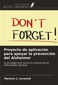 Produktbild: Proyecto de aplicaci&oacute;n para apoyar la prevenci&oacute;n del Alzheimer