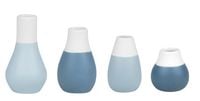Produktbild: R&auml;der Mini Pastellvasen 4er Set, blau