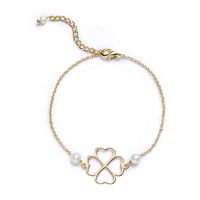 Armband 'Das Kleeblatt', vergoldet