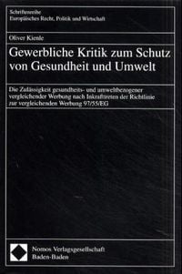 Produktbild: Gewerbliche Kritik zum Schutz von Gesundheit und Umwelt