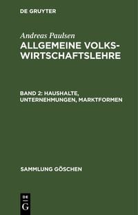 Produktbild: Haushalte, Unternehmungen, Marktformen