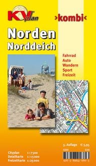 Produktbild: Norden, KVplan, Radkarte/Freizeitkarte/Stadtplan, 1:25.000 / 1:15.000 / 1:7.500