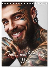 Produktbild: Tattoo und Piercing Men (Tischkalender 2026 DIN A5 hoch), CALVENDO Monatskalender
