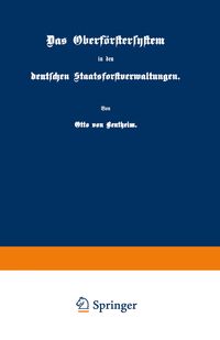 Produktbild: Das Oberf&ouml;rstersystem in den deutschen Staatsforstverwaltungen