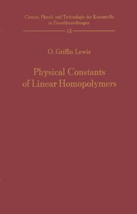 Produktbild: Physical Constants of Linear Homopolymers