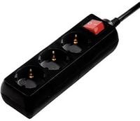 Produktbild: Hama 00108816 Steckdosenleiste Schwarz Schutzkontakt 1St.
