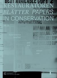 Produktbild: Restauratorenbl&auml;tter - Papers in Conservation Band 39