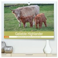 Produktbild: Geliebte Highlander (hochwertiger Premium Wandkalender 2026 DIN A2 quer), Kunstdruck in Hochglanz