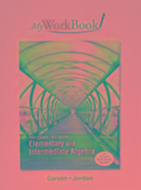 Produktbild: Carson, T: MyWorkBook for Elementary and Intermediate Algebr