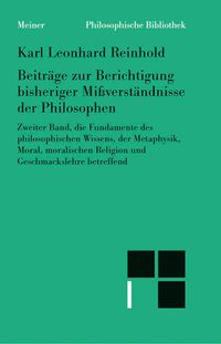Produktbild: Beitr&auml;ge zur Berichtigung bisheriger Mi&szlig;verst&auml;ndnisse der Philosophen (II)
