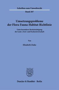 Produktbild: Umsetzungsprobleme der Flora-Fauna-Habitat-Richtlinie