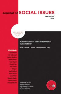Produktbild: Human Behavior and Environmental Sustainability