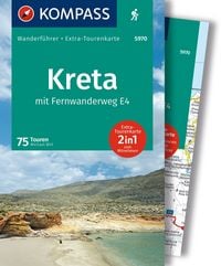 Produktbild: KOMPASS Wanderf&uuml;hrer Kreta mit Weitwanderweg E4, 75 Touren mit Extra-Tourenkarte