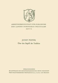 Produktbild: &Uuml;ber den Begriff der Tradition