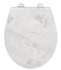 Produktbild: Premium WC-Sitz Mod. White Marble mit Relief, mit Absenkautomatik