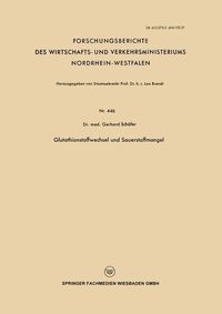Produktbild: Glutathionstoffwechsel und Sauerstoffmangel