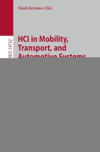 Produktbild: HCI in Mobility, Transport, and Automotive Systems