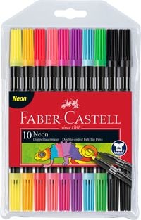 Produktbild: Faber-Castell Doppelfasermaler Neon, 10er Set