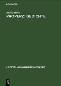 Produktbild: Properz: Gedichte
