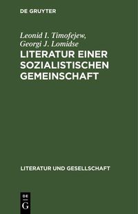 Produktbild: Literatur einer sozialistischen Gemeinschaft