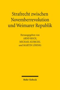 Produktbild: Strafrecht zwischen Novemberrevolution und Weimarer Republik