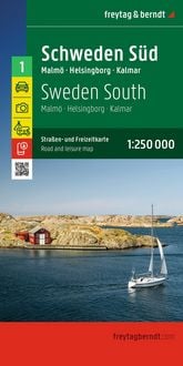 Produktbild: freytag & berndt Stra&szlig;enkarte Schweden S&uuml;d 1:250.000