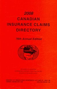 Produktbild: Canadian Insurance Claims Directory 2008, 76th Annual Edition