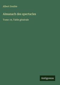 Produktbild: Almanach des spectacles