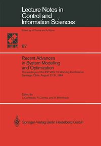 Produktbild: Recent Advances in System Modelling and Optimization