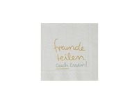 Produktbild: R&auml;der Cocktailserviette "Freunde teilen auch Essen"