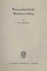 Produktbild: Wissenschaftliche Marktforschung.
