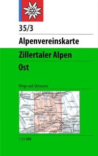 Produktbild: DAV Alpenvereinskarte 35/3 Zillertaler Alpen Ost 1 : 25 000 Wegmarkierung