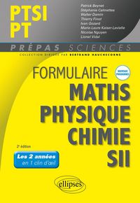 Produktbild: Formulaire PTSI/PT - Maths - Physique-chimie - SII - Nouveaux programmes