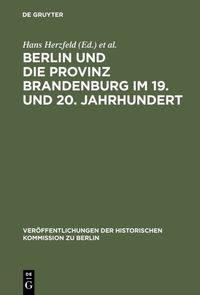 Produktbild: Berlin und die Provinz Brandenburg im 19. und 20. Jahrhundert