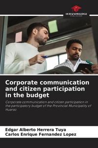 Produktbild: Corporate communication and citizen participation in the budget