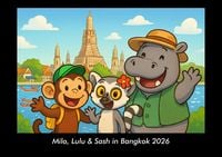 Produktbild: Milo, Lulu & Sash in Bangkok 2026 Fotokalender DIN A3