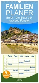 Produktbild: Familienplaner 2027 - Berat - Die Stadt der tausend Fenster mit 5 Spalten (Wandkalender, 21 x 45 cm) CALVENDO