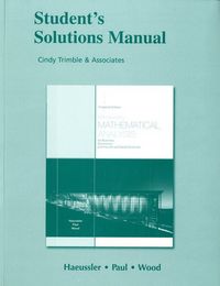 Produktbild: Student Solutions Manual for Introductory Mathematical Analysis for Business, Economics, and the Life and Social Sciences