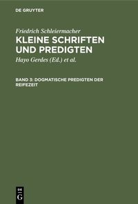 Produktbild: Dogmatische Predigten der Reifezeit