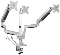 Produktbild: SpeaKa Professional Monitorhalterung SP-MM-940 3 Display(s) 33,0 cm (13") - 81,3 cm (32") Silber Schwenkbar, Neigbar, H&ouml;henverstellbar, Rotierbar